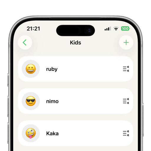 KidCue feature: Add every child